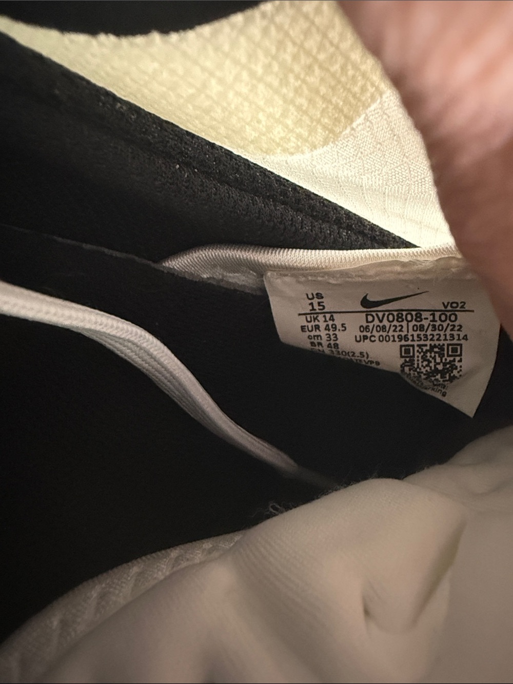Nike Air Force 1 Low React white Black Pink Spell Sz 15 Like New - Picture 10 of 10